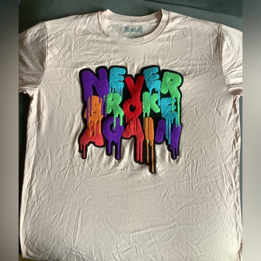 Never Broke again light pink t shirt
